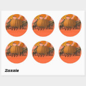 Happy Herfst Ronde Sticker (Vel)