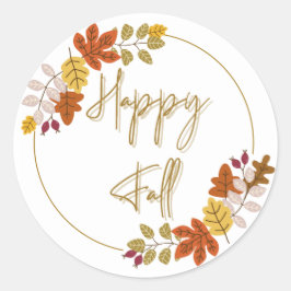 Happy Herfst Ronde Sticker