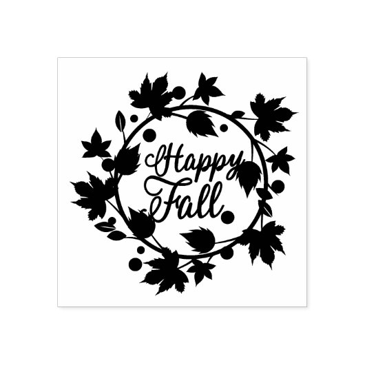 Happy Herfst Rubberstempel (Afrduk)