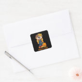 Happy Herfst scarecrow Seizoensgebonden sticker (Envelop)