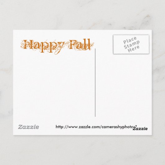 Happy Herfst scene briefkaart (Achterkant)