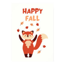 Happy Herfst Schattige Fox