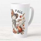 Happy Herfst Schattigee vogelverschrikker en herfs Latte Mok (Rechterhoek)