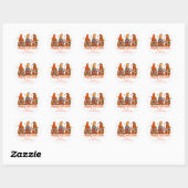 Happy Herfst Stickers, Gnome, Thanksgiving Ronde Sticker (Vel)