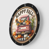 Happy Herfst Truck Pompoen Grote Klok (Hoek)