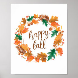 Happy Herfst Wall Art Poster