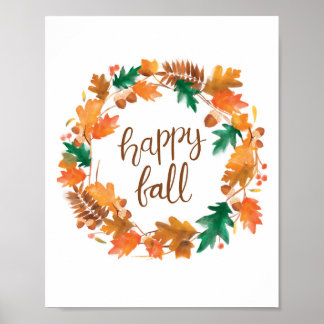 Happy Herfst Wall Art Poster