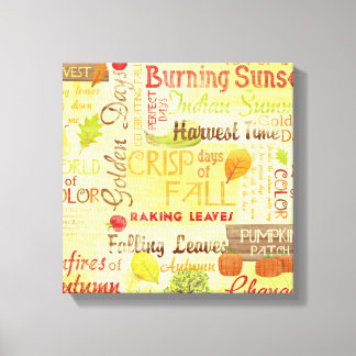 Happy Herfst Wrapped Canvas Art