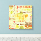 Happy Herfst Wrapped Canvas Art Afdruk (Insitu (Houten vloer))