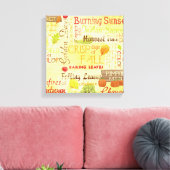 Happy Herfst Wrapped Canvas Art Afdruk (Insitu (Woonkamer))