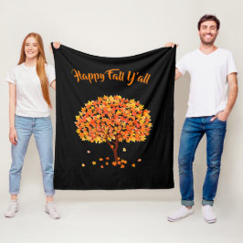 Happy Herfst Y All Herfst Season Cozy Home Decor Fleece Deken