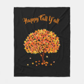 Happy Herfst Y All Herfst Season Cozy Home Decor Fleece Deken (Voorkant)