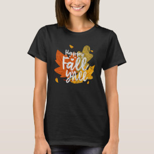 Happy Herfst Y Alle herfstbladeren Halloween Thank T-shirt