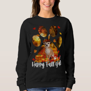 Happy Herfst Y Alle Thanksgiving Chihuahua Pilgrim Trui
