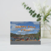 Happy Herfst Y herfst-beeldscherm met water Briefkaart (Staand voorkant)