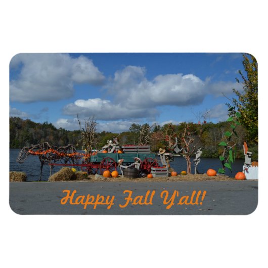 Happy Herfst Y herfst-beeldscherm met water Magneet (Horizontaal)