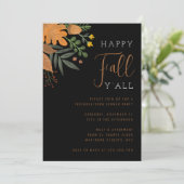 Happy Herfst Y in het najaar laat Thanksgiving ete Kaart (Staand voorkant)