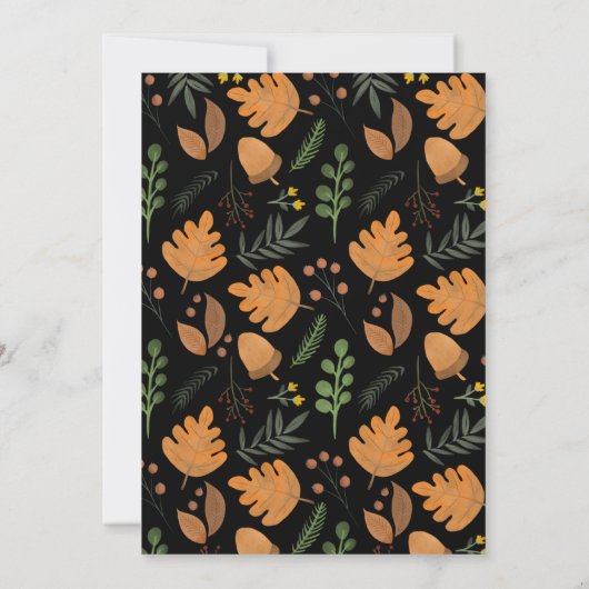 Happy Herfst Y in het najaar laat Thanksgiving ete Kaart (Achterkant)