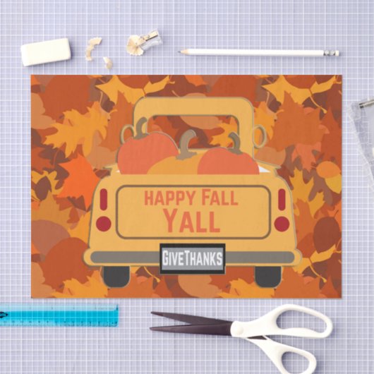 Happy Herfst Yall - 1 Tissuepapier (Craft)