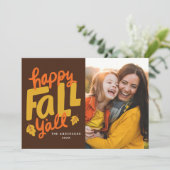 Happy Herfst Y'all Autumn-fotokaart (Staand voorkant)