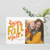 Happy Herfst Y'all Autumn-fotokaart (Staand voorkant)