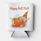 Happy Herfst Y'all Autumn Gnome met pompoen Blikjeskoeler (Voorkant)