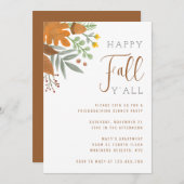 Happy Herfst Y'all Autumn Herfst Thanksgiving Dinn Kaart (Voorkant / Achterkant)