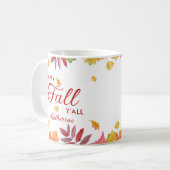 Happy Herfst Y'all Autumn Leaves Koffiemok (Voorkant links)