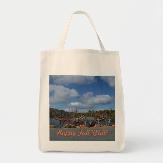 Happy Herfst Y'all Autumn Rustic Photography Art Tote Bag (Voorkant)