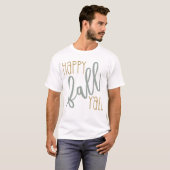 Happy Herfst Yall Autumn Trendy Modern Quote T-shirt (Voorkant volledig)