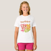 Happy Herfst Y'all bladeren en bessen Papier serve T-shirt (Voorkant volledig)
