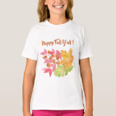Happy Herfst Y'all bladeren en bessen Papier serve T-shirt (Voorkant)