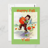 Happy Herfst Y'all  Briefkaart (Voorkant / Achterkant)