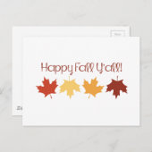 Happy Herfst Yall Briefkaart (Voorkant / Achterkant)