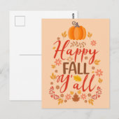 Happy herfst y'all briefkaart (Voorkant / Achterkant)