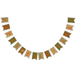 Happy Herfst Y'All Burlap Oranje gele Stippen Vlaggetjes