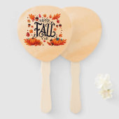 Happy Herfst Y'all classic Handwaaier (Voorkant en achterkant)