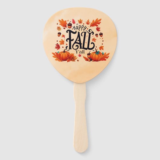Happy Herfst Y'all classic Handwaaier (Voorkant)