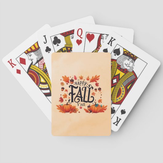Happy Herfst Y'all classic Pokerkaarten (Achterkant)
