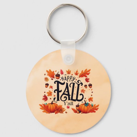 Happy Herfst Y'all classic Sleutelhanger (Voorkant)