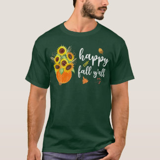 Happy Herfst Y'all Cute Sunflower Pumpkin Autumn F T-shirt