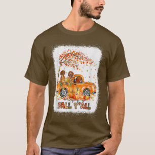 Happy Herfst Y'all Dachshund Riding Truck Pumpkin T-shirt