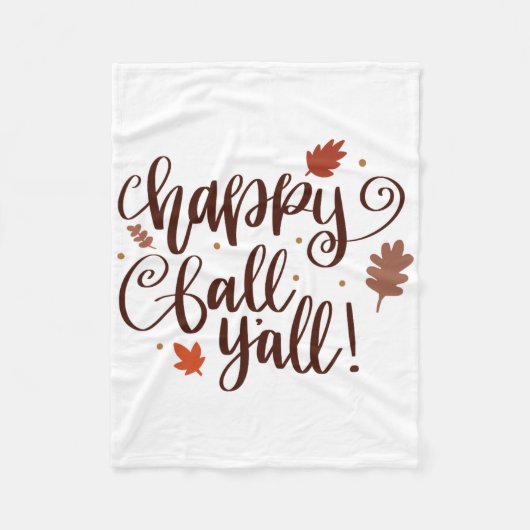 Happy Herfst Yall Fleece Deken (Voorkant)