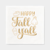 Happy Herfst Y'all Folie Servetten (Voorkant)