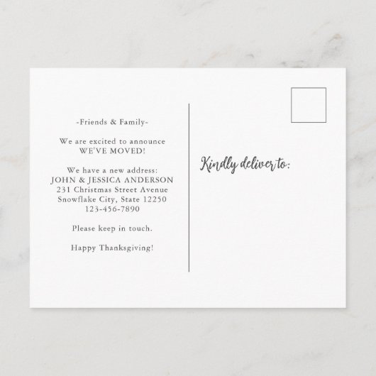 Happy Herfst Y'All Front Dumpkin Holiday Moving Aankondigingskaart (Achterkant)