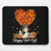 Happy Herfst Y'all Funny Shih Tzu Autumn Pumpkins Muismat (Voorkant)