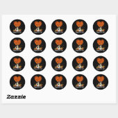Happy Herfst Y'all Funny Shih Tzu Autumn Pumpkins Ronde Sticker (Vel)