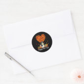 Happy Herfst Y'all Funny Shih Tzu Autumn Pumpkins Ronde Sticker (Envelop)