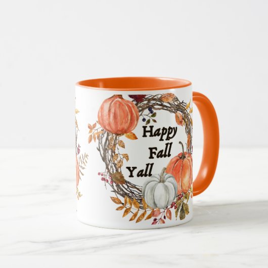 Happy Herfst Y'all: Gezellige herfstpompoen en bla Mok (Voorkant rechts)