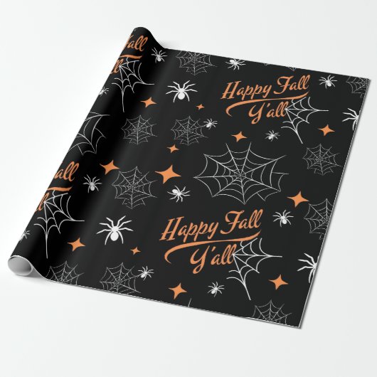 Happy Herfst Y'all Gift Cadeaupapier (Uitgerold)